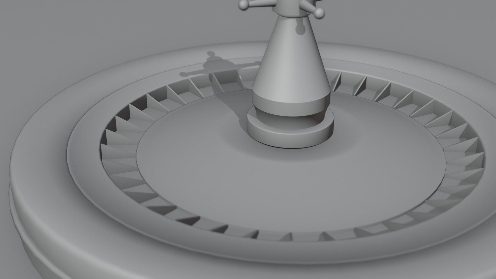 Roulette wheel Low-poly 3D model_10