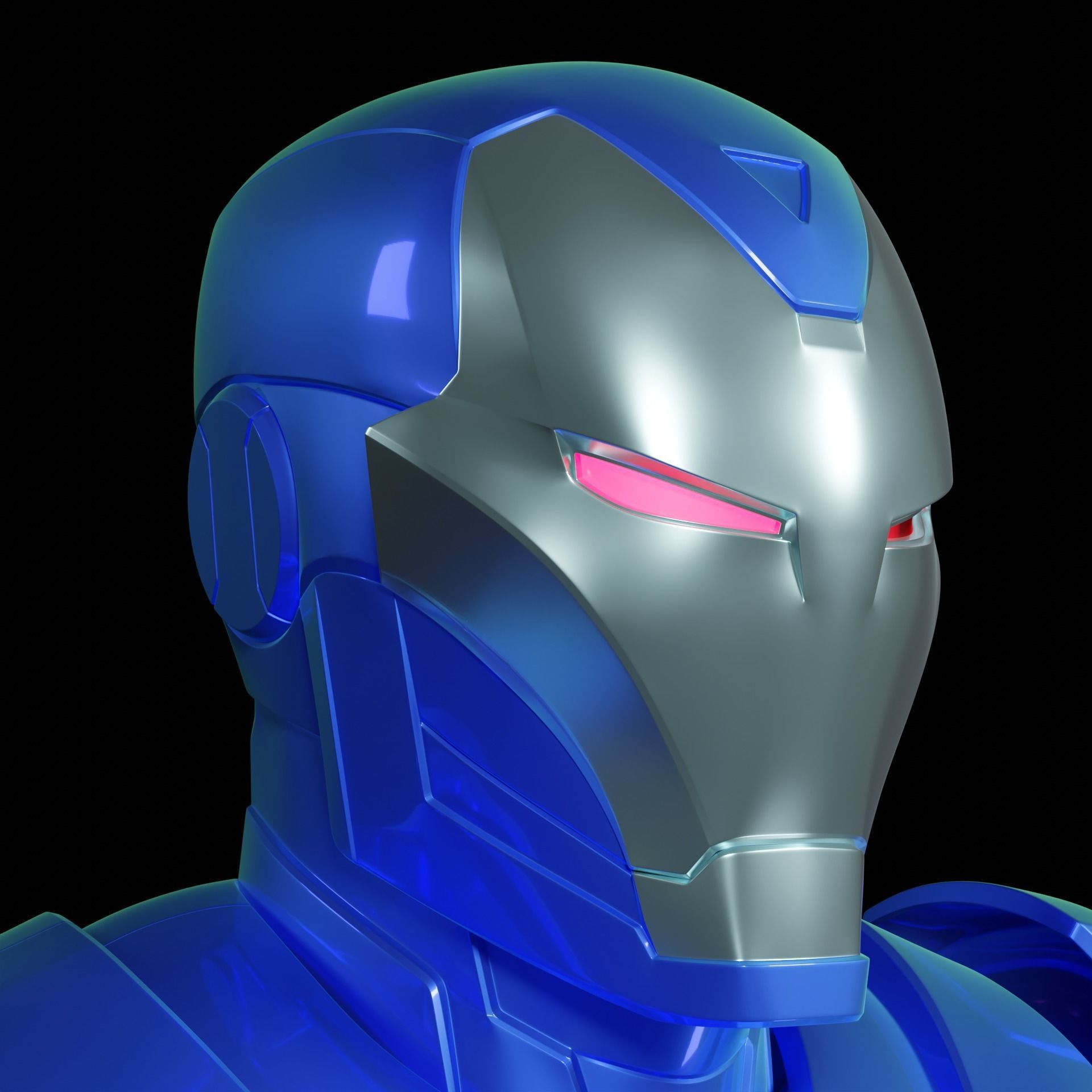 blue iron man helmet Airbrush Design – Airbrush Brothers art Iron Man Helmet boasts an intricate blend of sophistication and innovation Iron Man Electronic Helmet, D23: