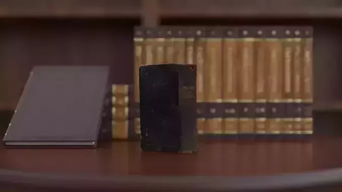 1834 Antique Book of Psalms and Hymns 3D model
