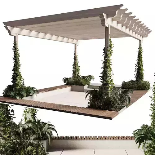 Classic Pergola and patio with ivy