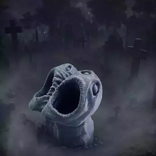 horror pot 2 heads  for 3d printer-high poly model