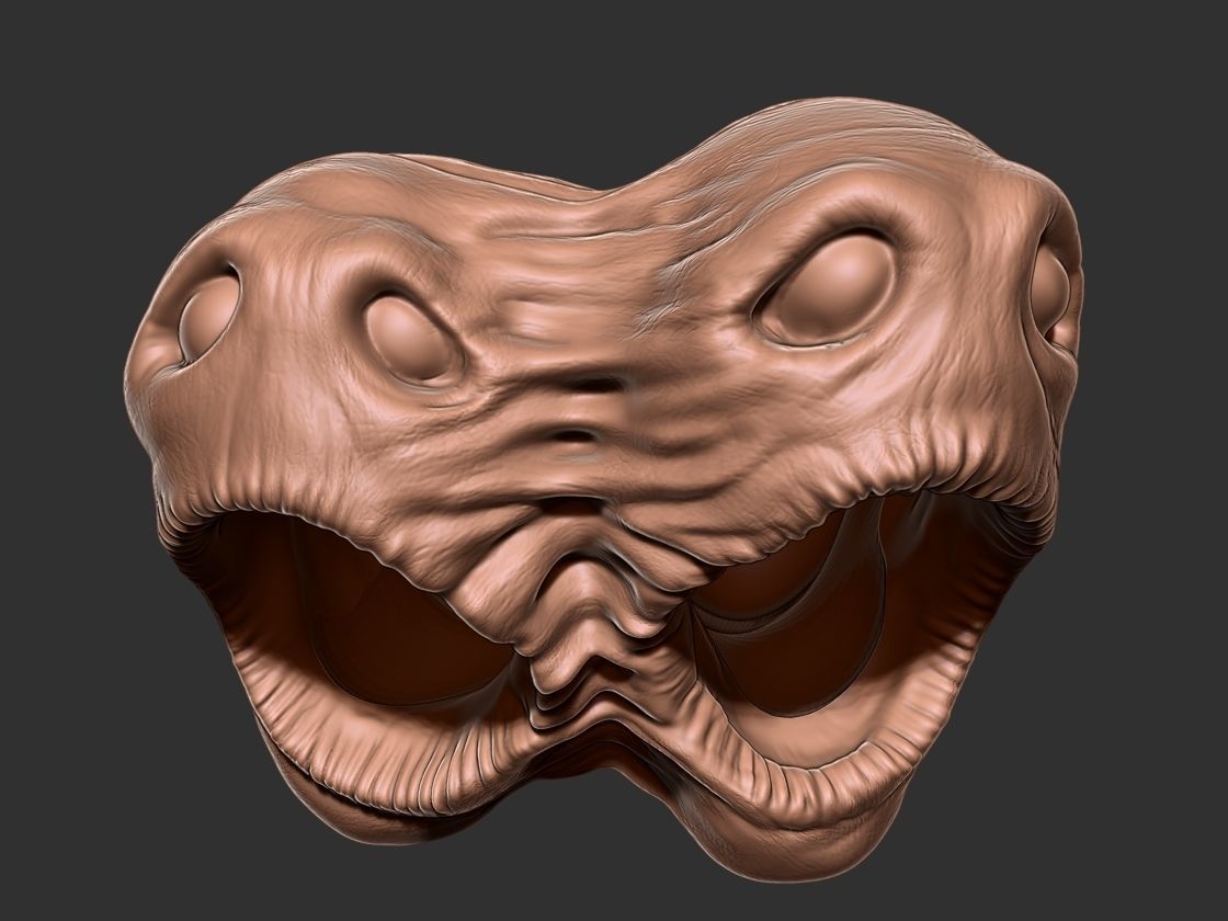 horror pot 2 heads for 3d printer-high poly model 3D print model_8