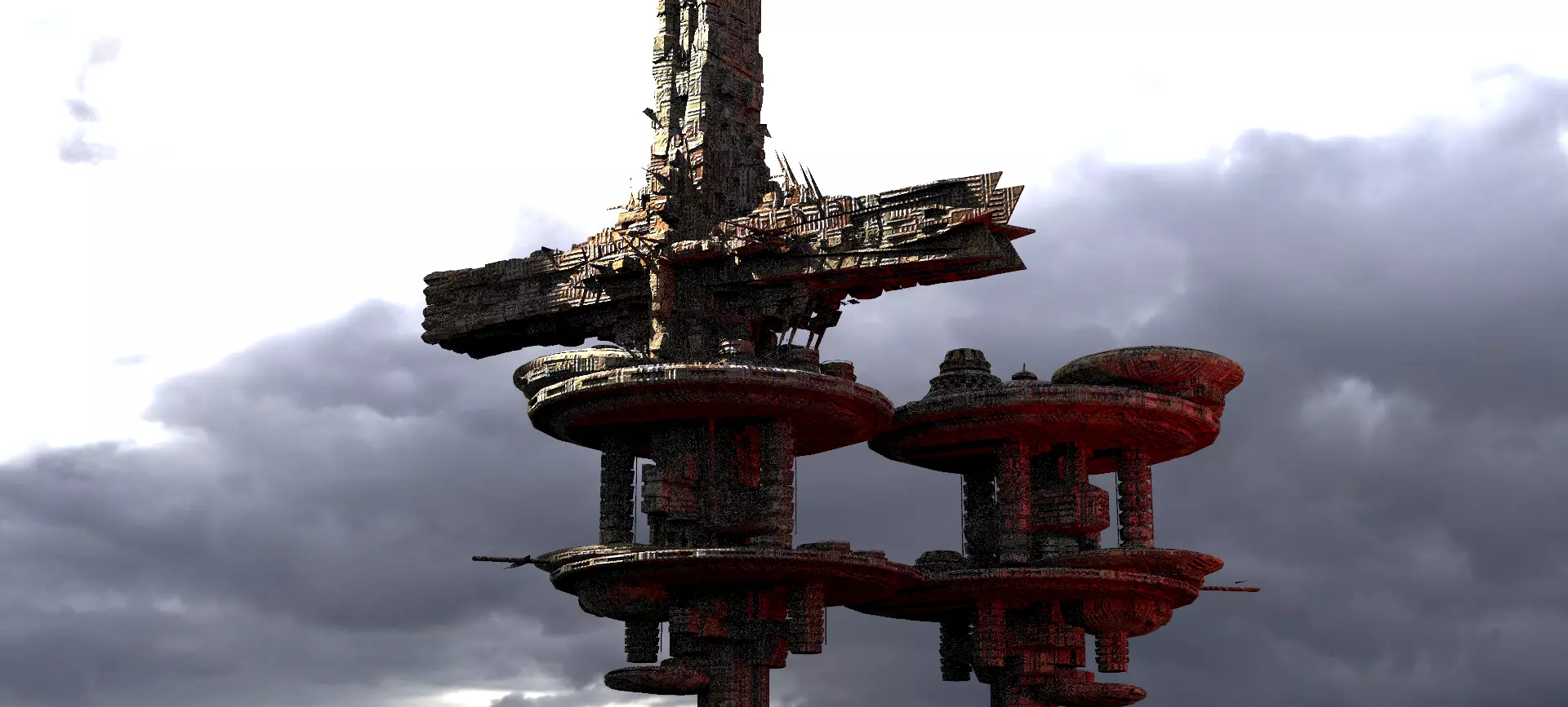 Heavens Cross Holy Flying City 2 3D model
