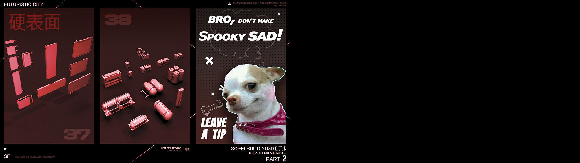 FUTURISTIC CITY Sci-Fi Buildings 3D V2 3D model_3