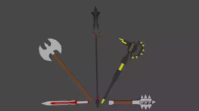 Low-Poly Sci-Fi Weapons Pack -From The Second Low-Poly Pack-