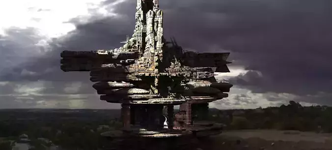 Heavens Cross Holy Flying City 3  3D model