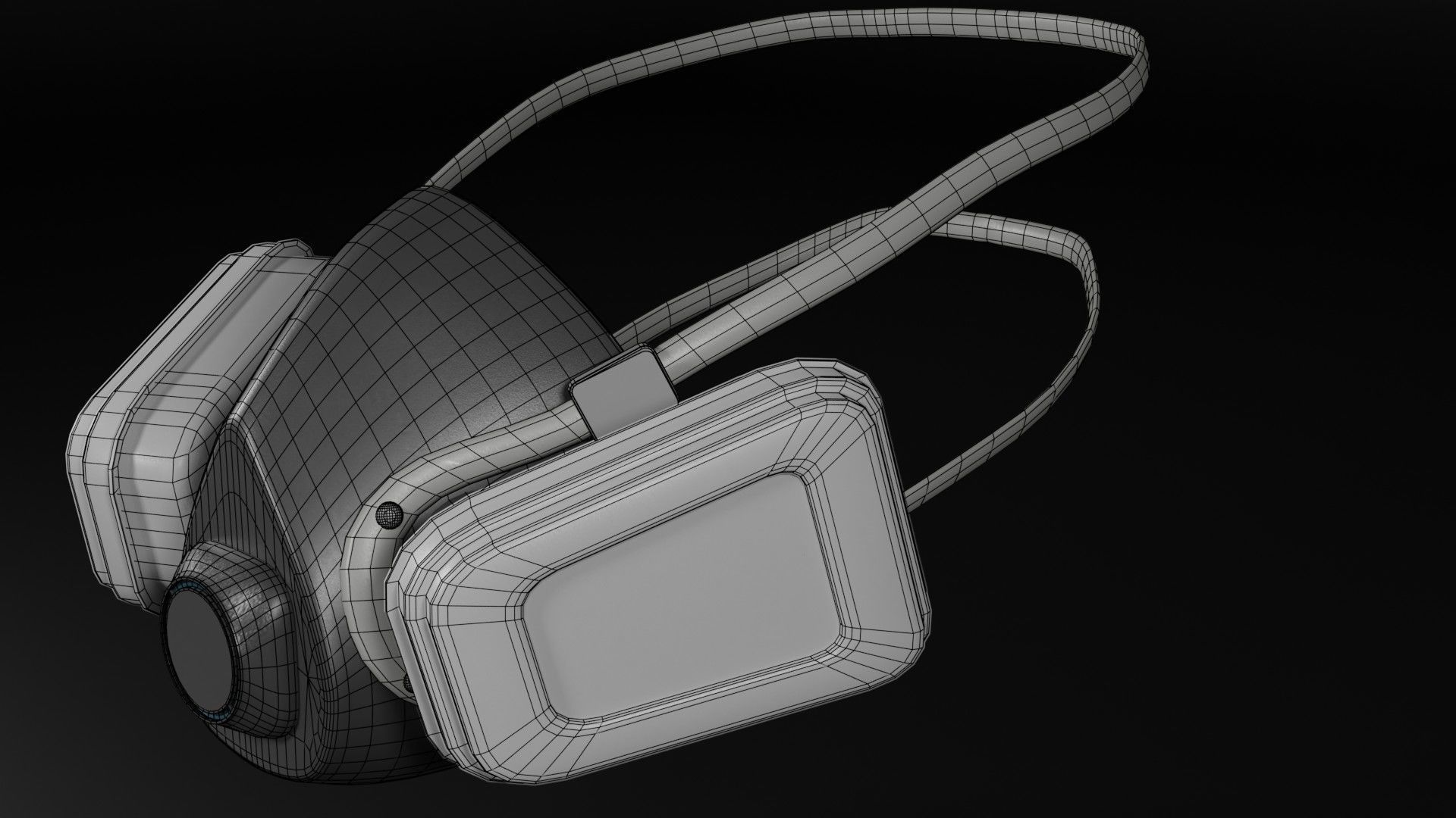 gas mask low-poly Low-poly 3D model_6