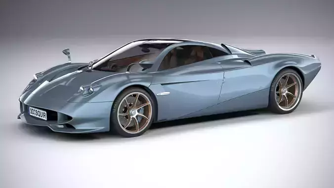Pagani Huayra Codalunga 2023 3D model Pagani Huayra Codalunga 2023 3D model