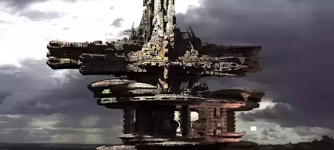 Heavens Cross Holy Flying City 4 3D model