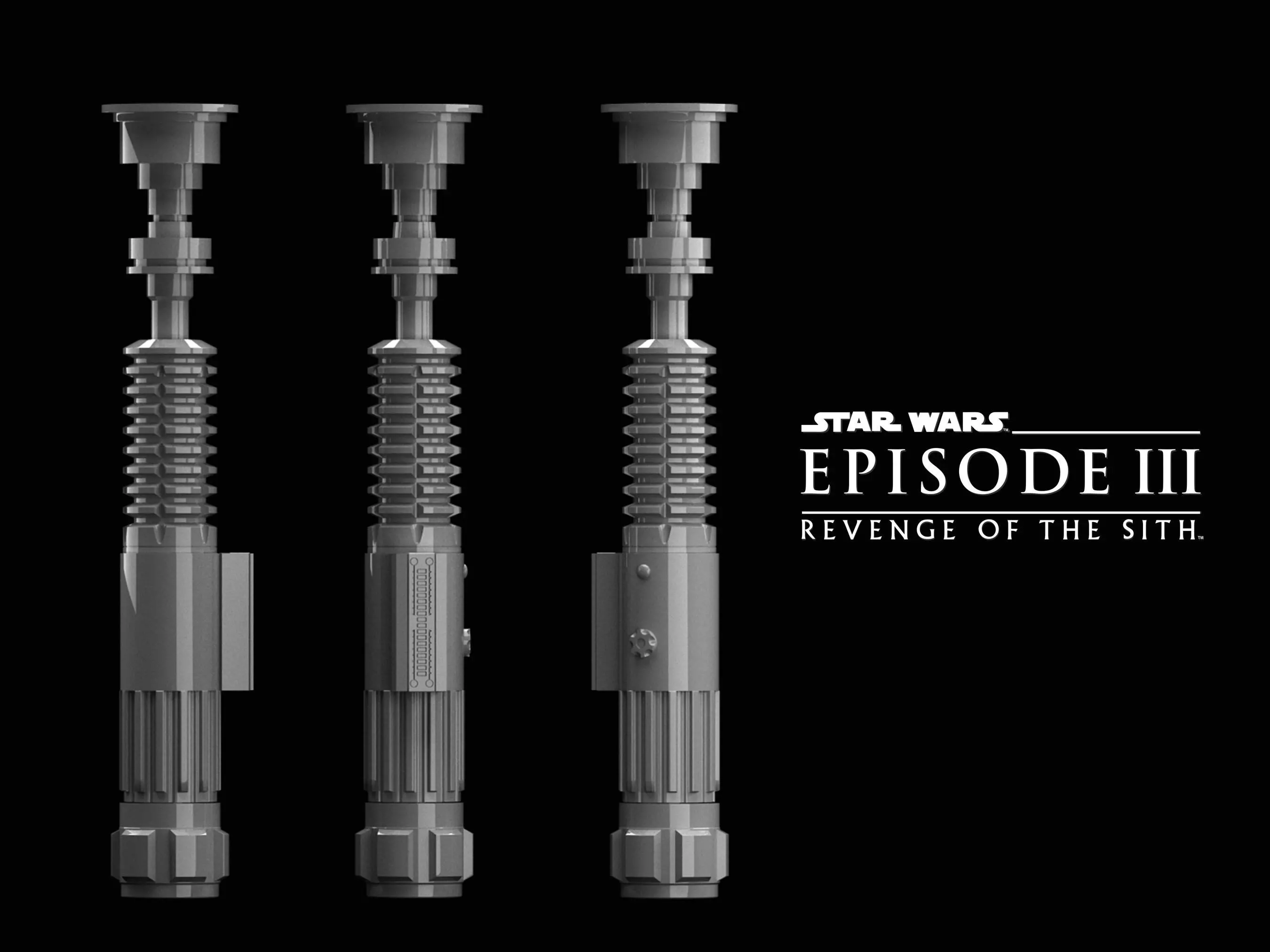 Obi Wan Kenobi LIGHTSABER Revenge of the Sith 3D print model