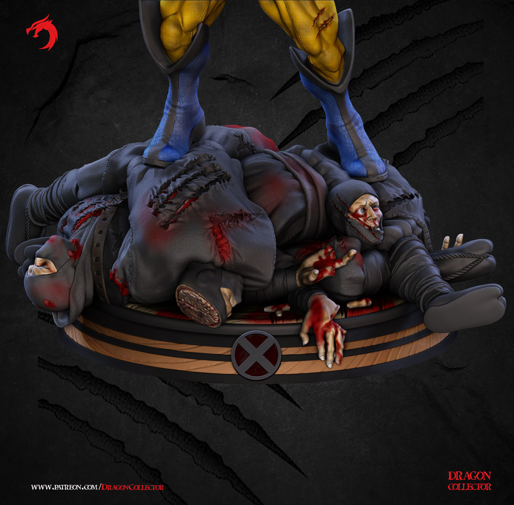 Wolverine Sculpture 3D print model_5