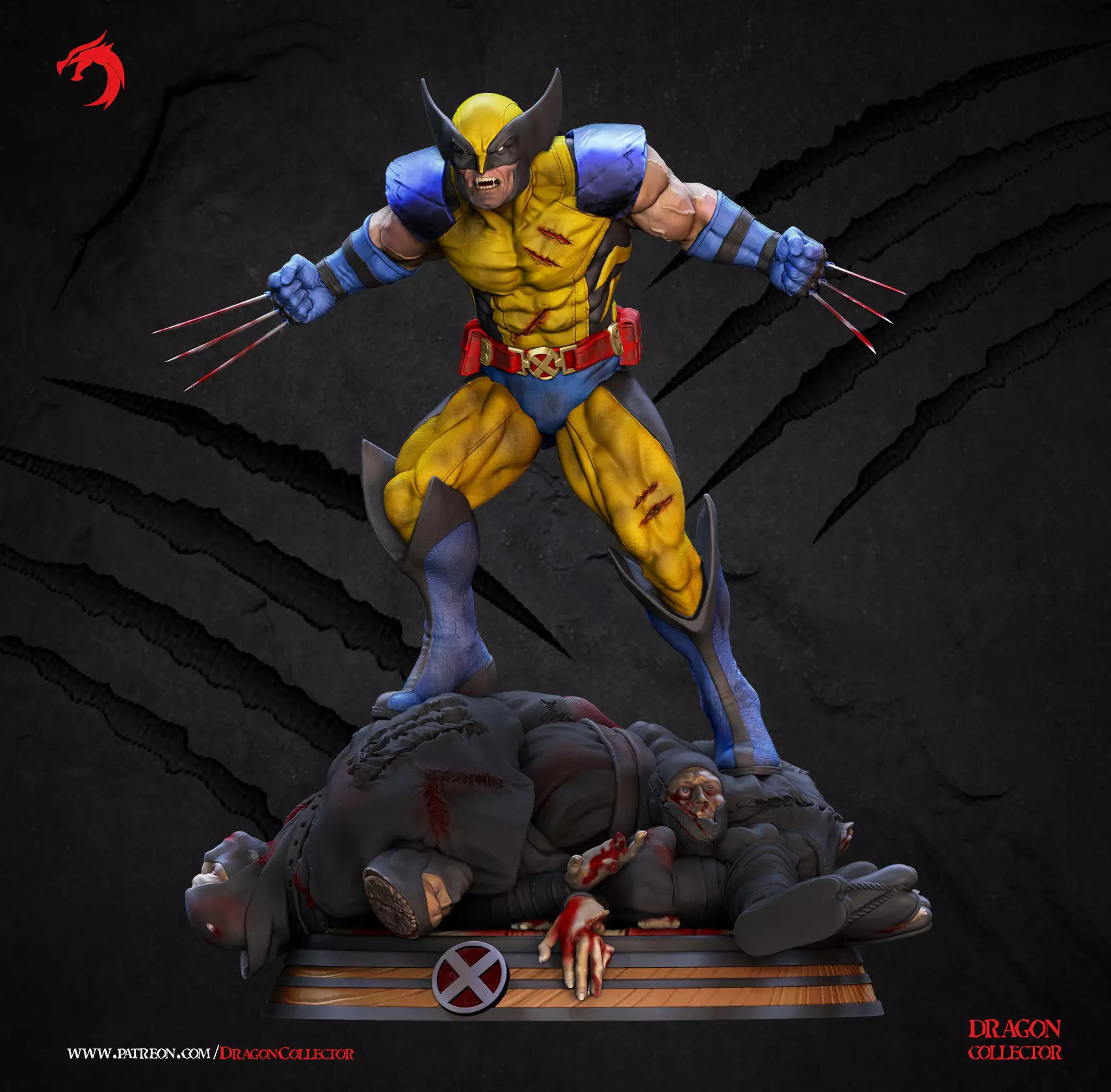 Wolverine Sculpture 3D print model_0