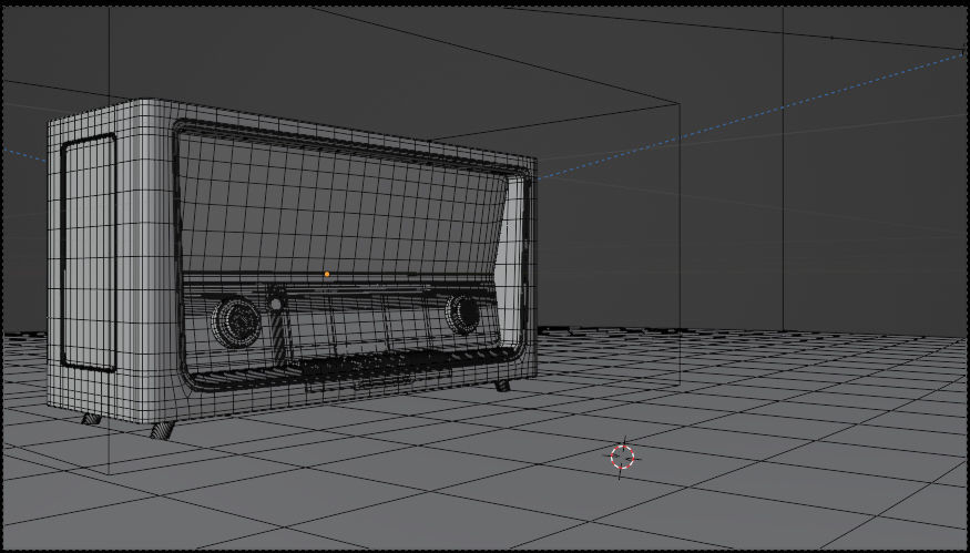 Vintage Radio Clean and Dirty version Low-poly 3D model_4
