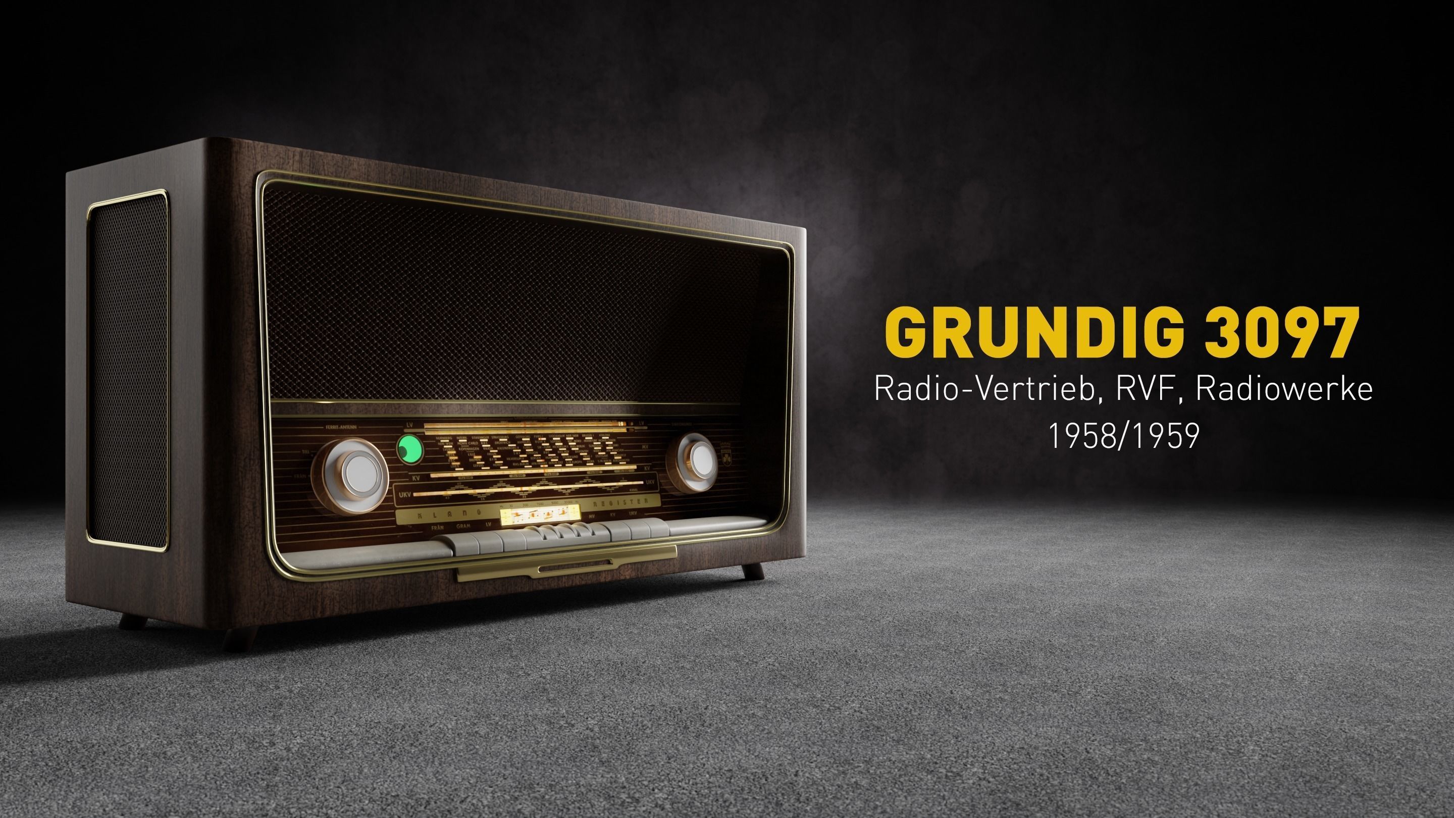 Vintage Radio Clean and Dirty version Low-poly 3D model_2