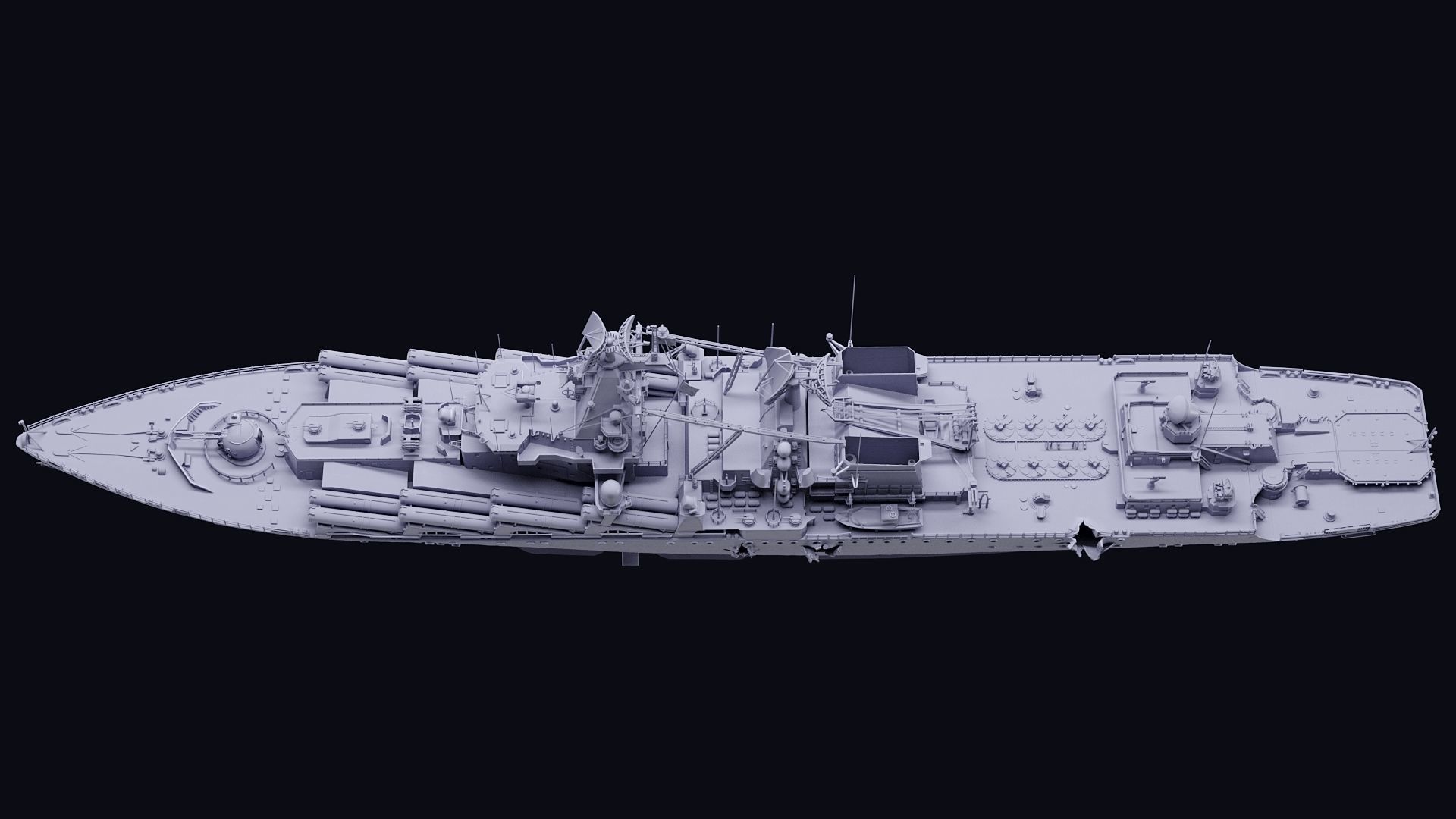 Russian warship 3D print model_10