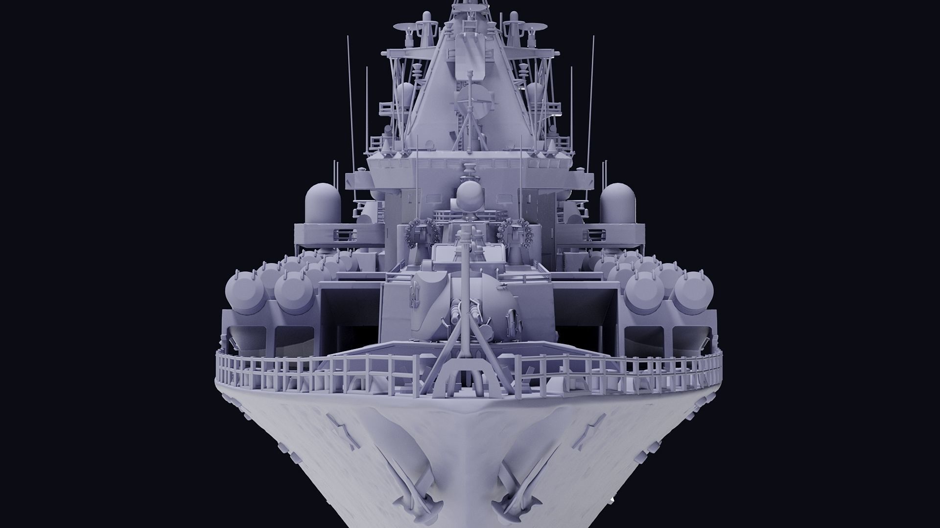 Russian warship 3D print model_9
