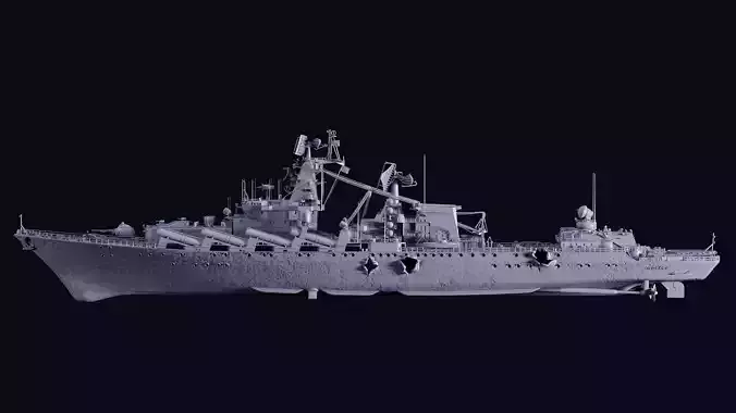 Russian warship 3D print model