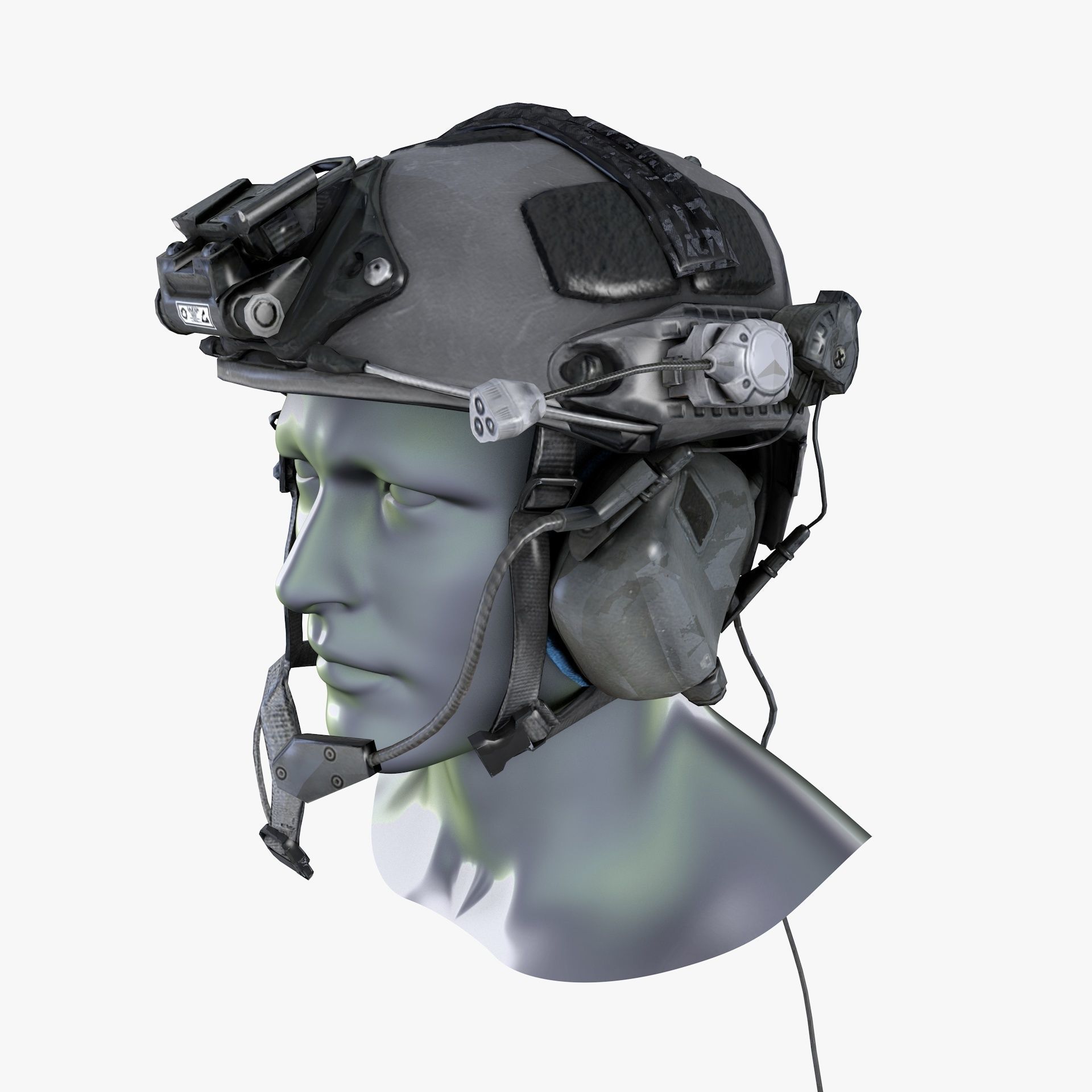 US Military Helmet Low Poly Low-poly 3D model_3