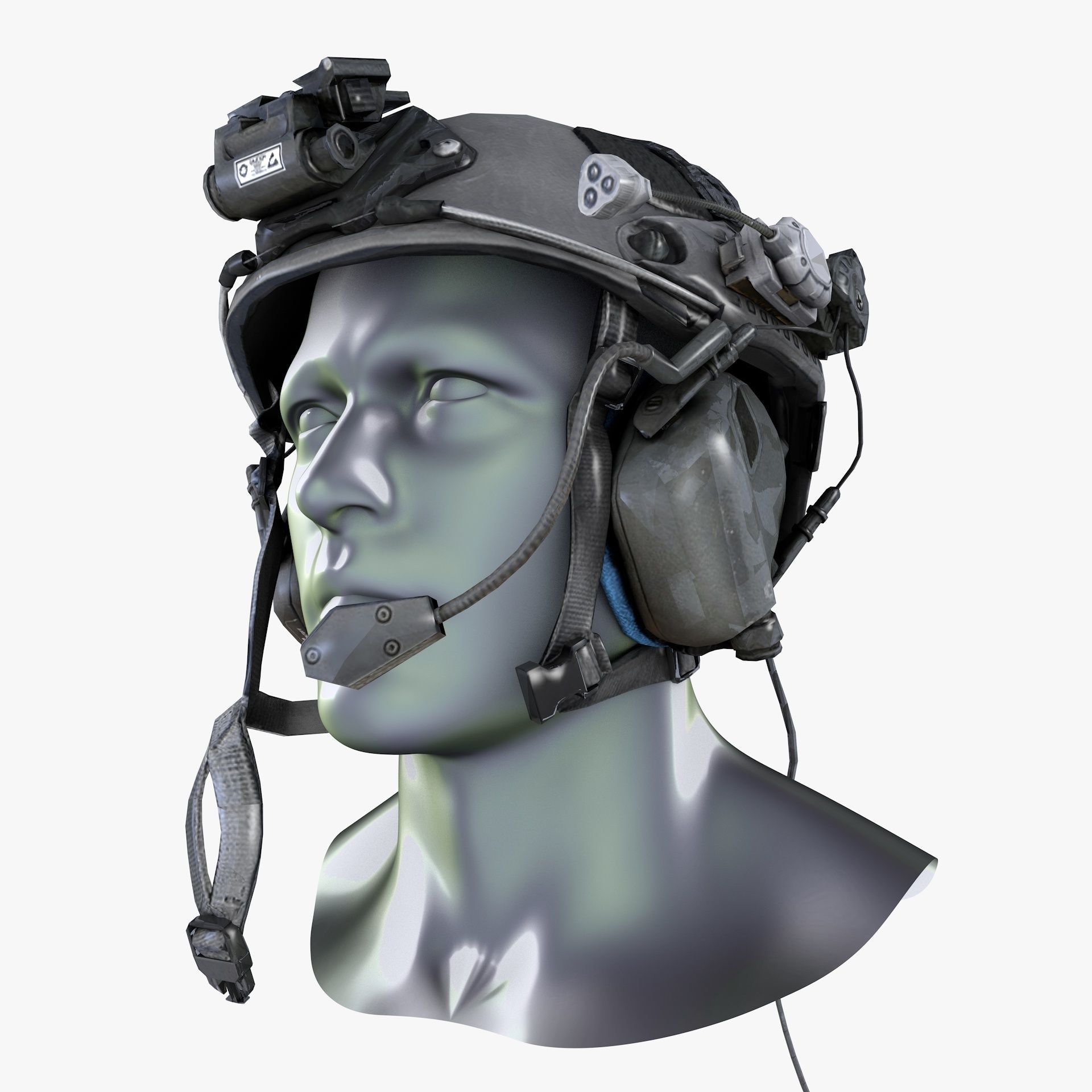 US Military Helmet Low Poly Low-poly 3D model_16