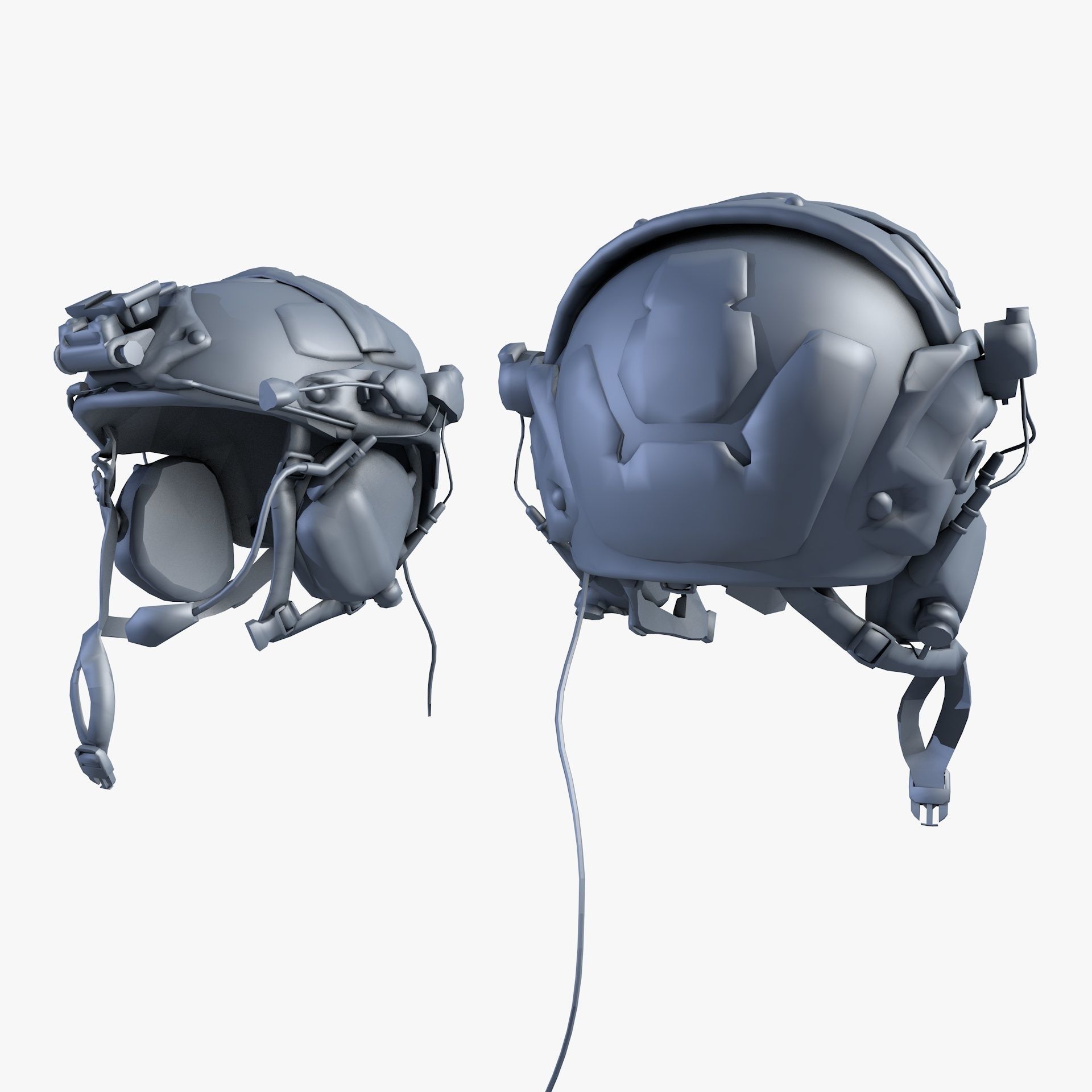 US Military Helmet Low Poly Low-poly 3D model_20