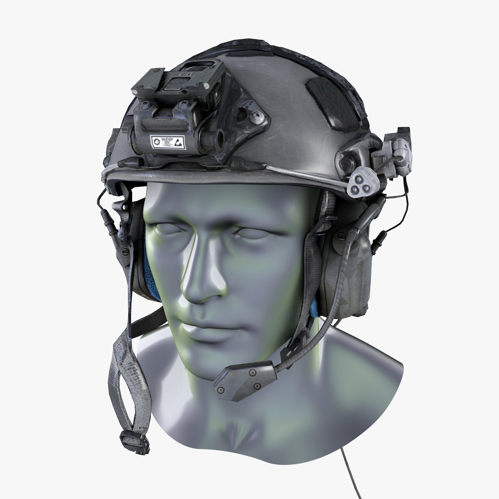 US Military Helmet Low Poly Low-poly 3D model_4