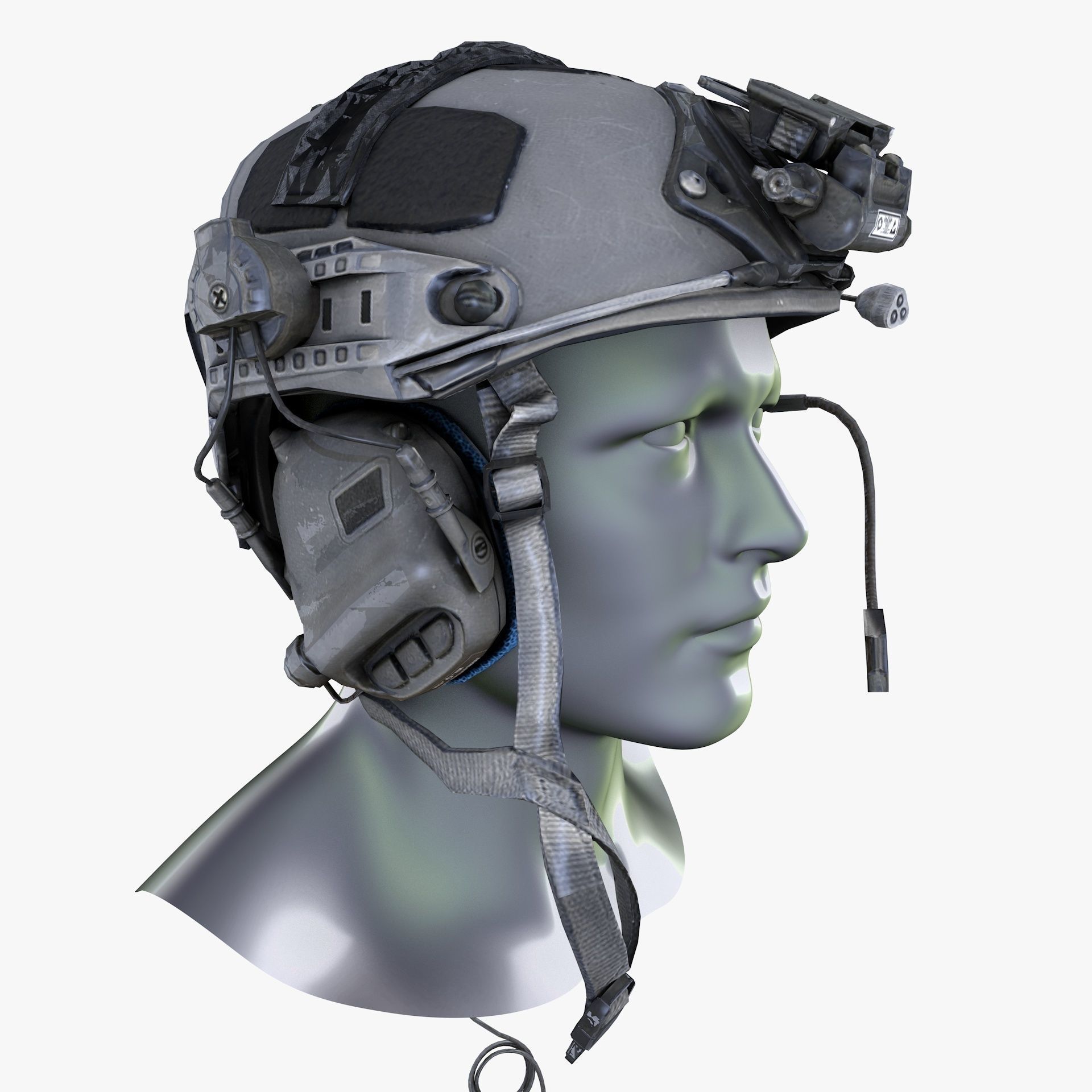 US Military Helmet Low Poly Low-poly 3D model_7