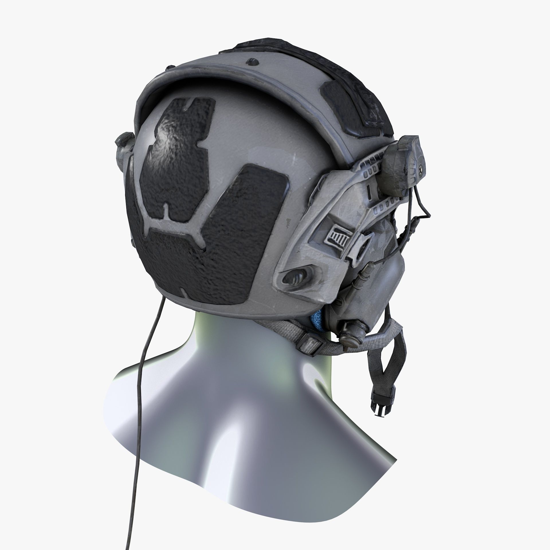 US Military Helmet Low Poly Low-poly 3D model_11