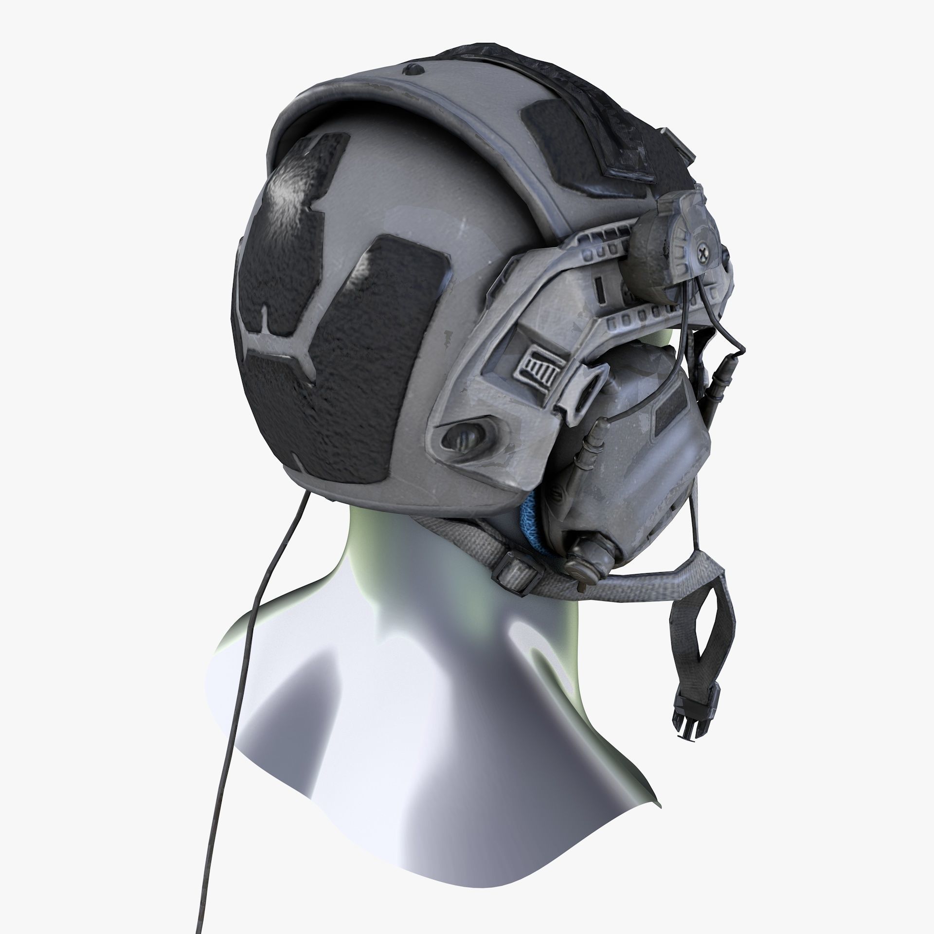 US Military Helmet Low Poly Low-poly 3D model_10