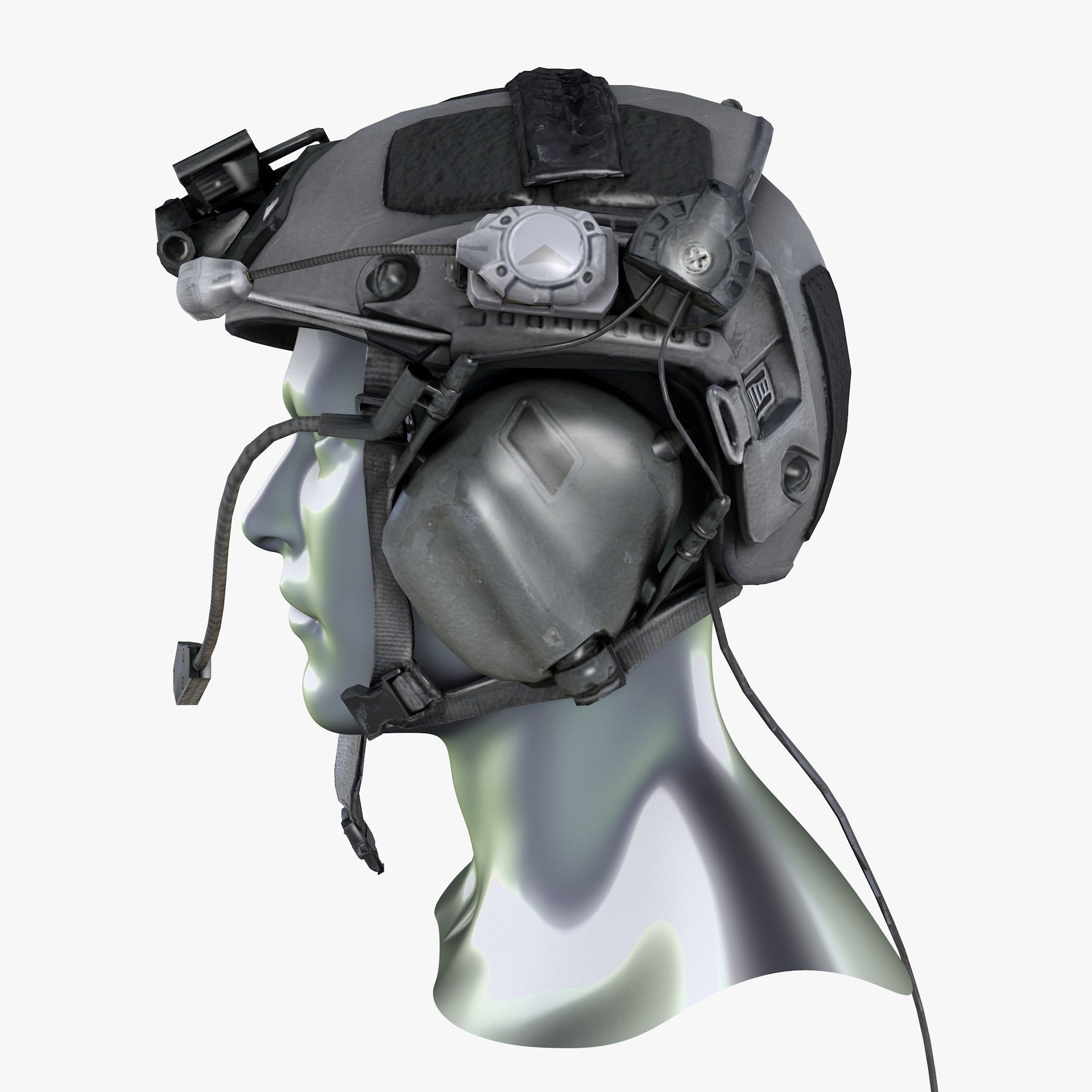 US Military Helmet Low Poly Low-poly 3D model_14