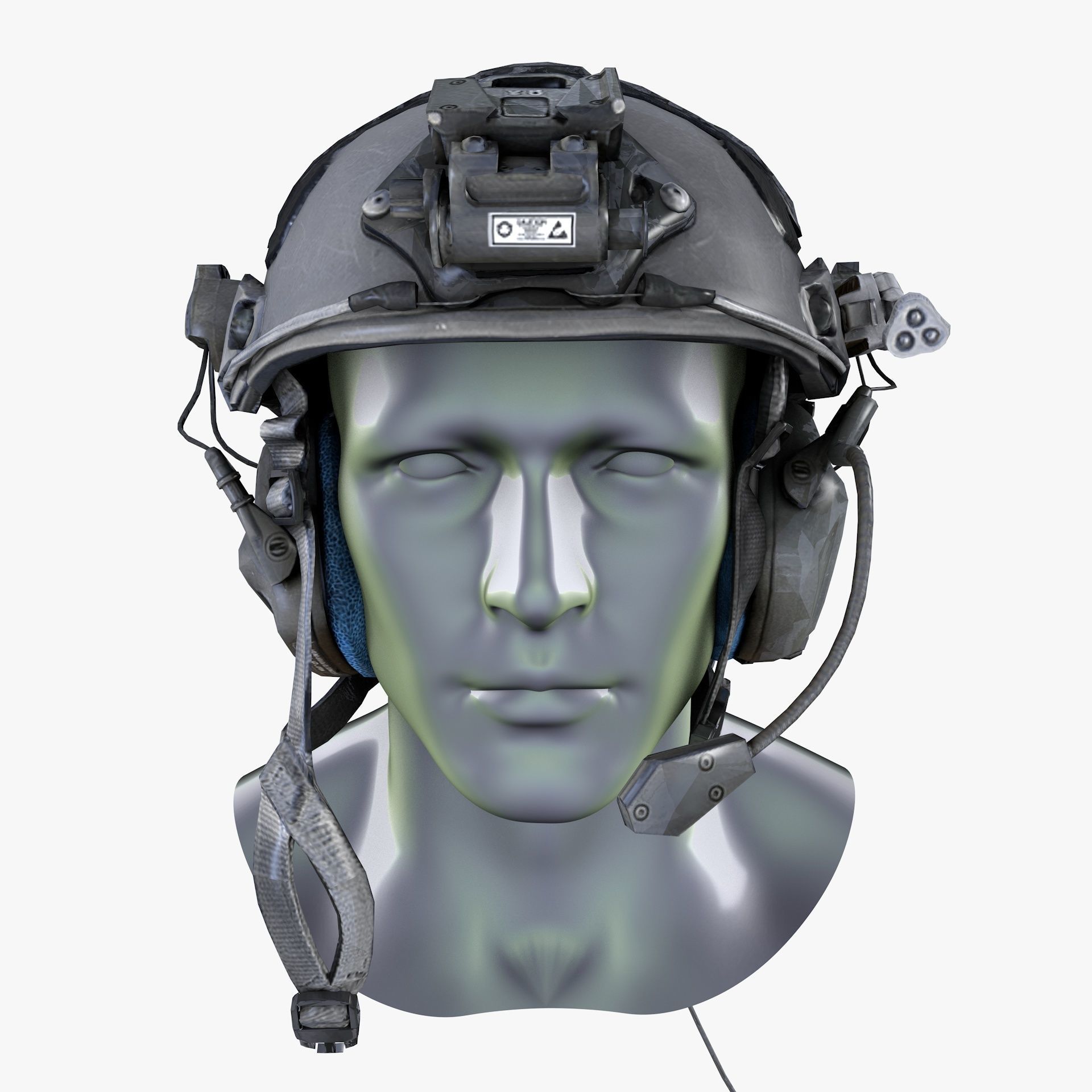 US Military Helmet Low Poly Low-poly 3D model_5