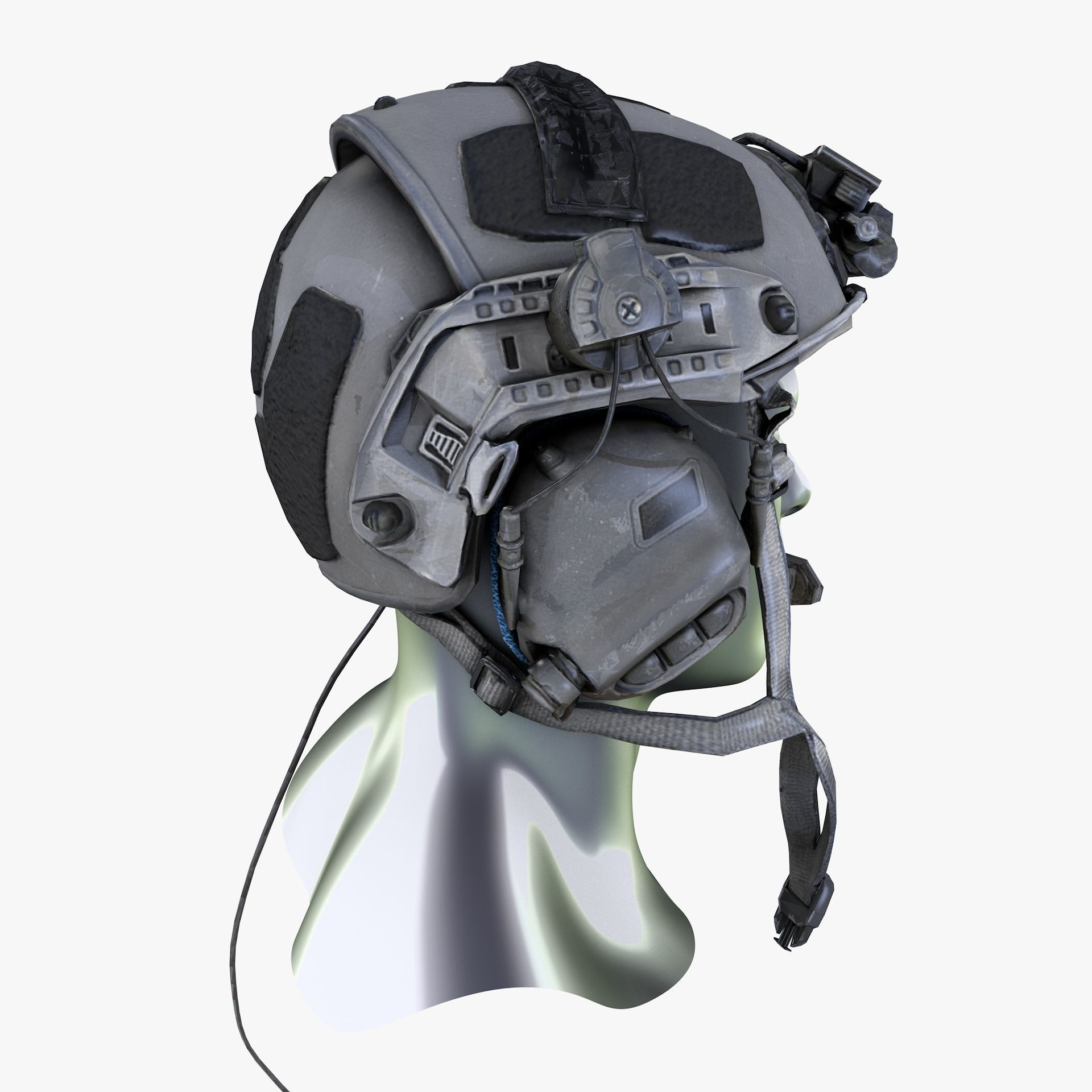 US Military Helmet Low Poly Low-poly 3D model_9