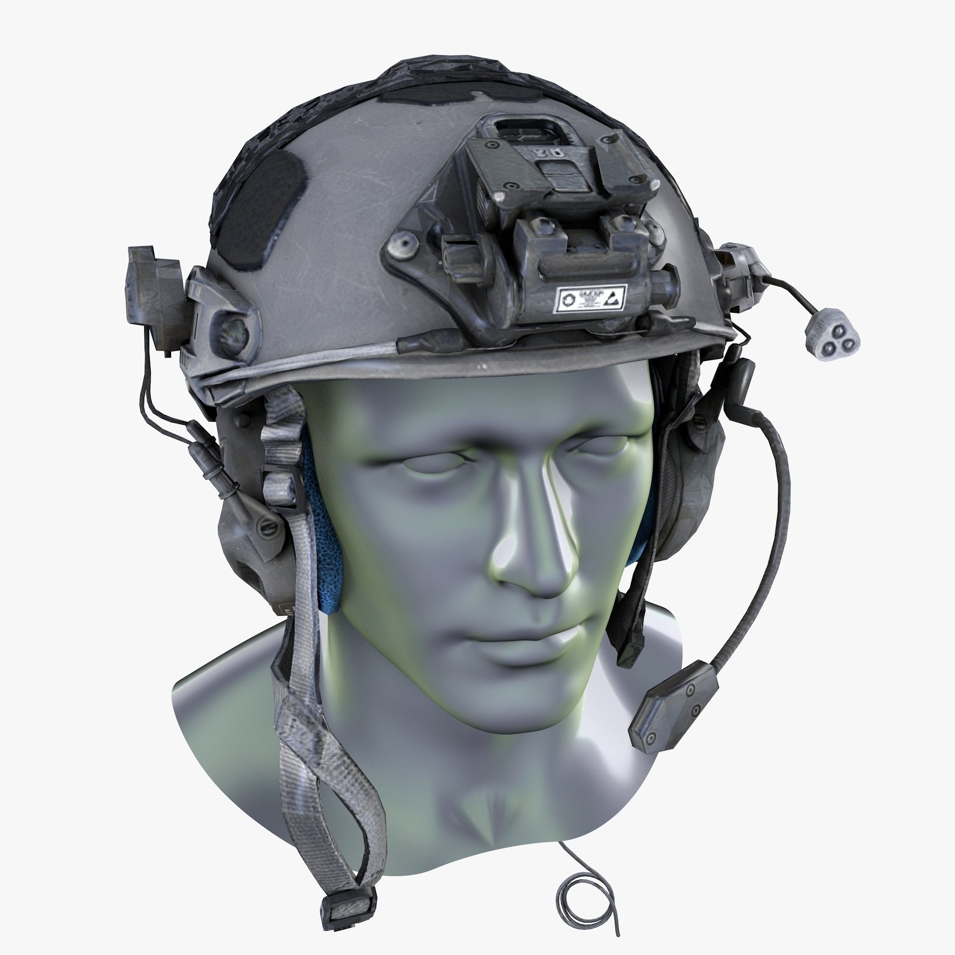 US Military Helmet Low Poly Low-poly 3D model_6