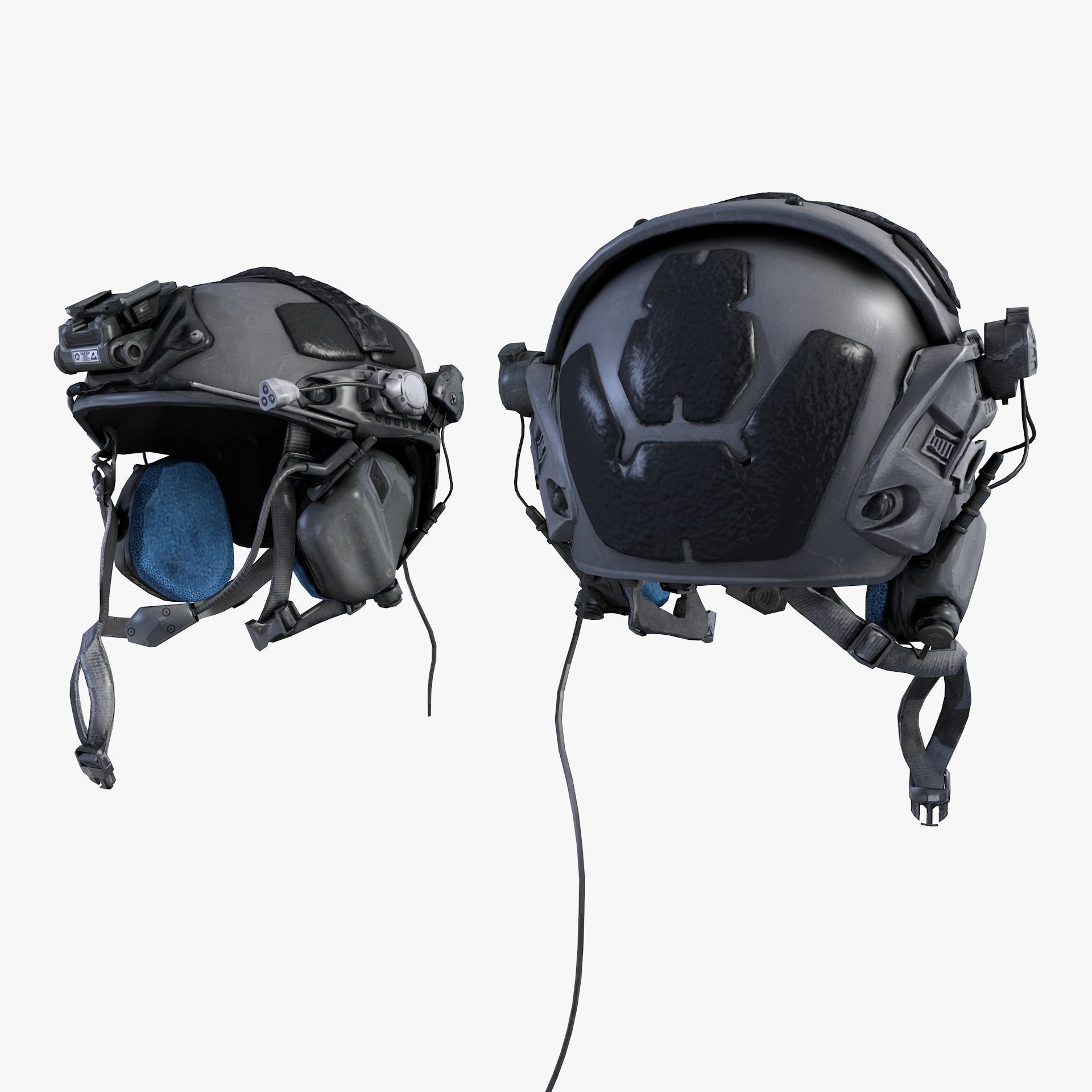 US Military Helmet Low Poly Low-poly 3D model_1