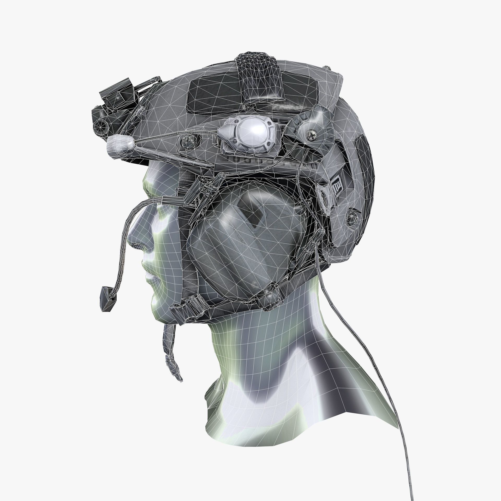 US Military Helmet Low Poly Low-poly 3D model_17