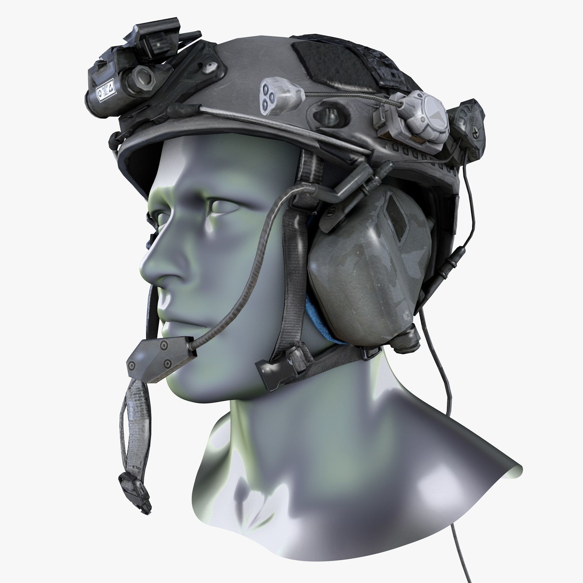 US Military Helmet Low Poly Low-poly 3D model_15