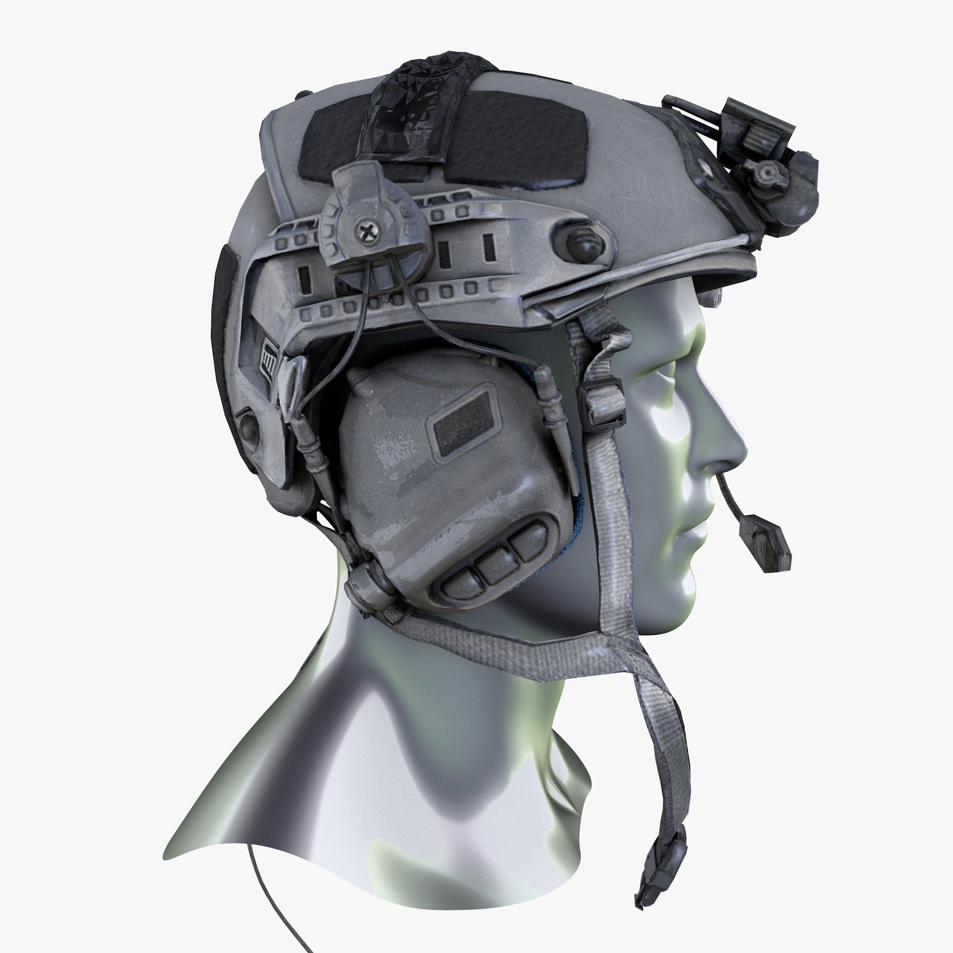 US Military Helmet Low Poly Low-poly 3D model_8