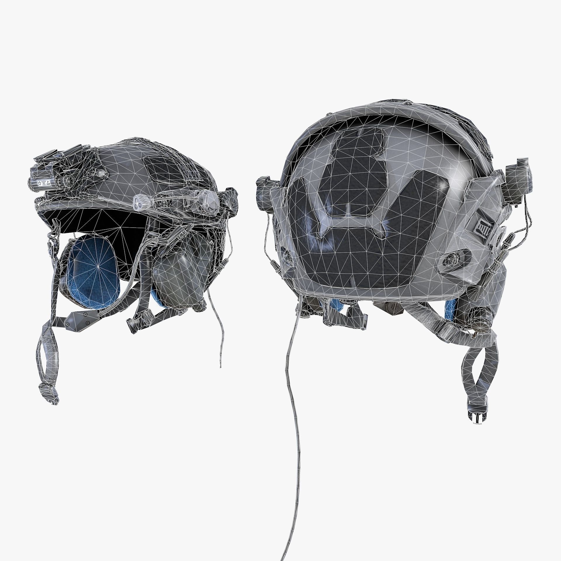 US Military Helmet Low Poly Low-poly 3D model_19