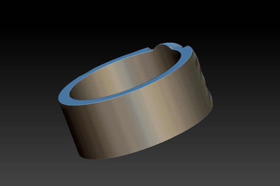 Ocult Skull Ring 3D print model_14