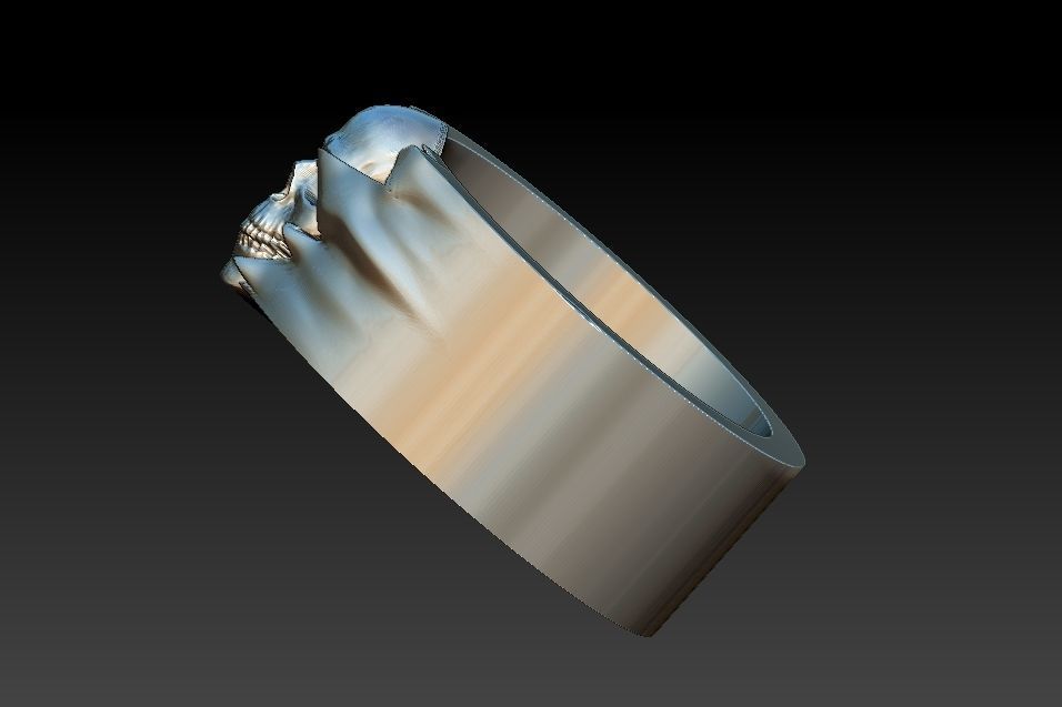 Ocult Skull Ring 3D print model_20