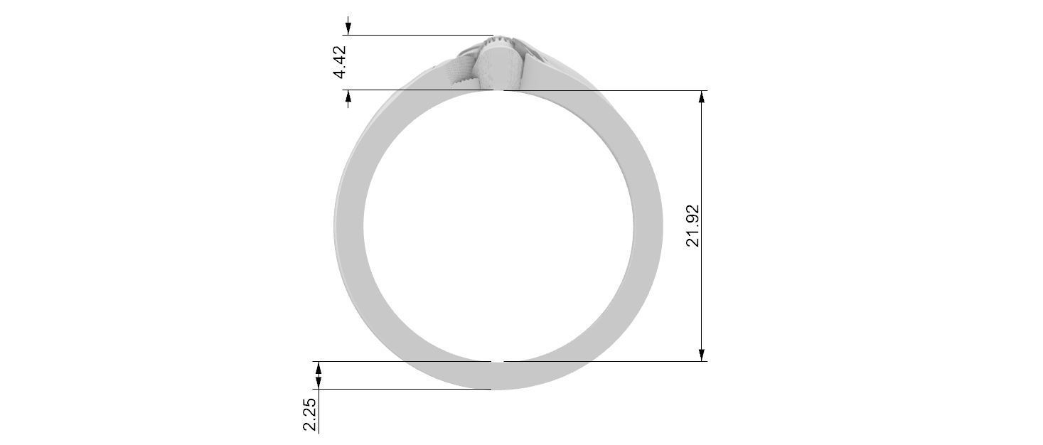 Ocult Skull Ring 3D print model_3