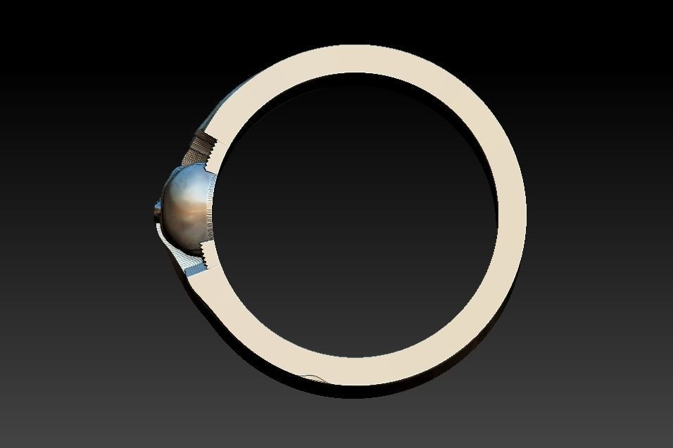 Ocult Skull Ring 3D print model_39