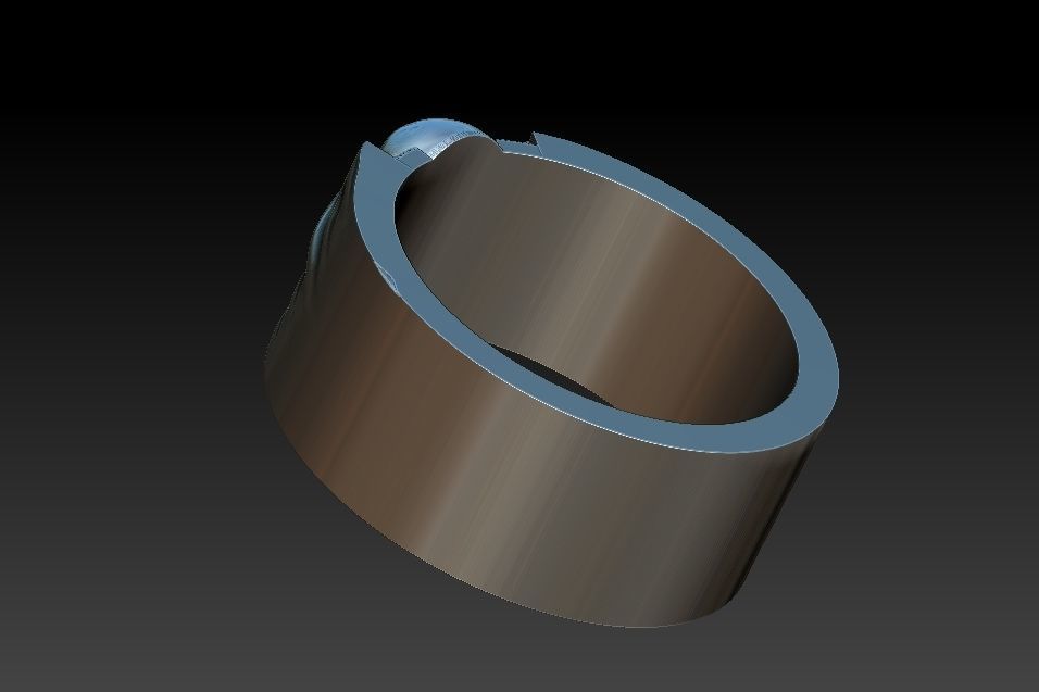 Ocult Skull Ring 3D print model_19