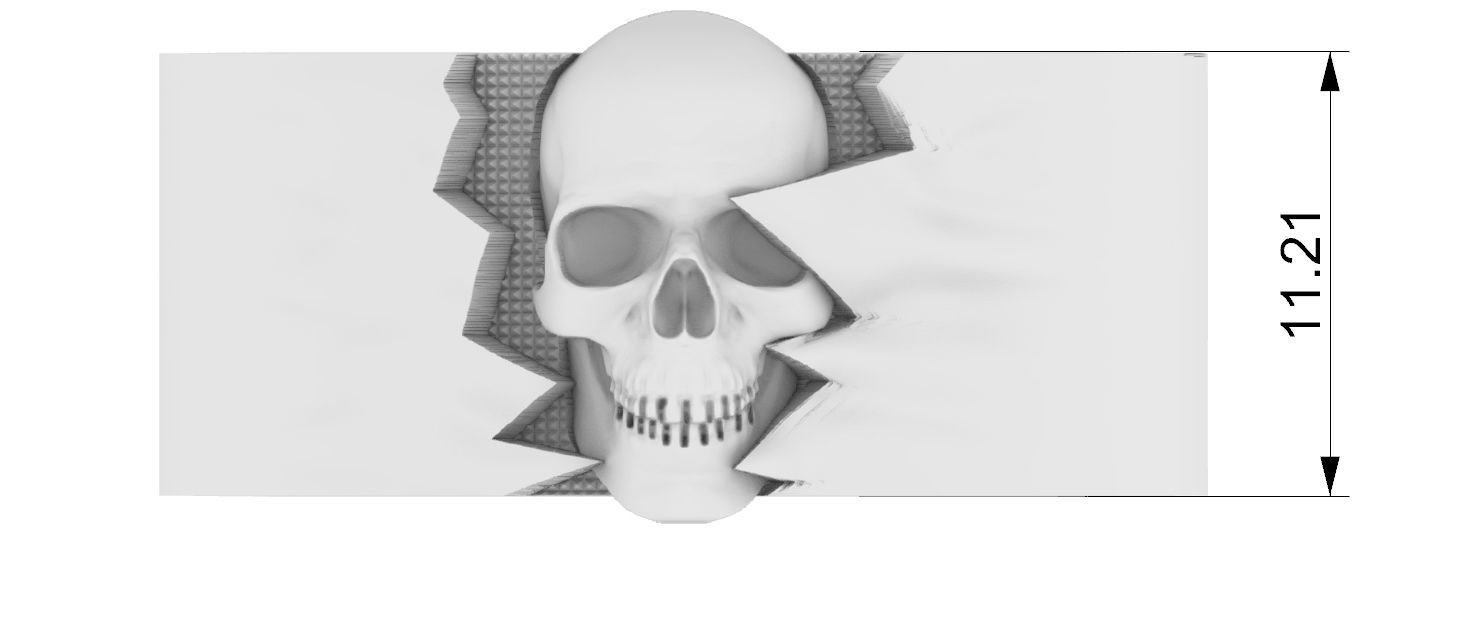 Ocult Skull Ring 3D print model_4