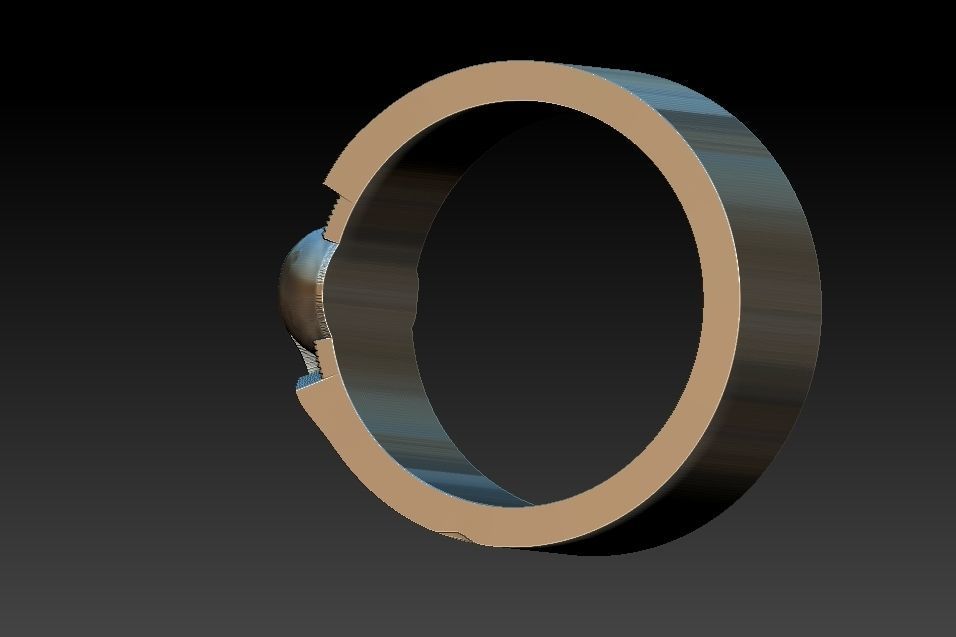 Ocult Skull Ring 3D print model_41