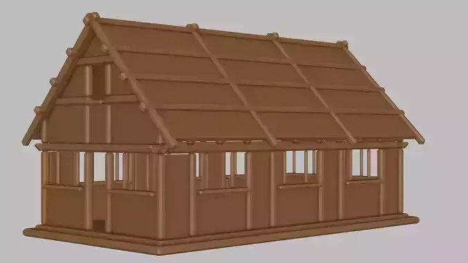Stable wooden house