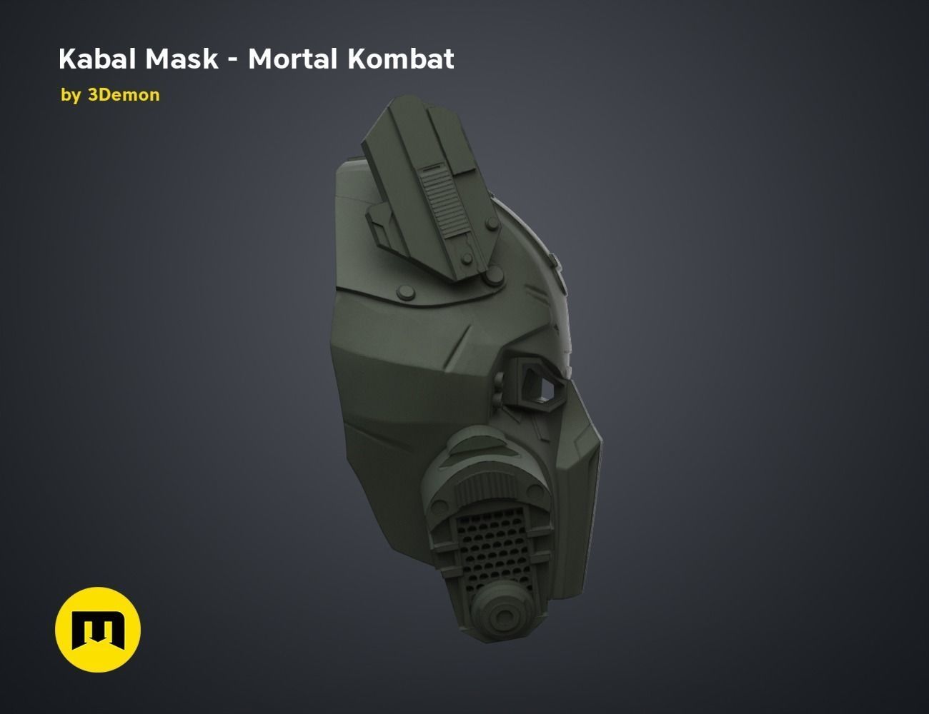 Kabal Mask - Mortal Kombat 3D print model_26