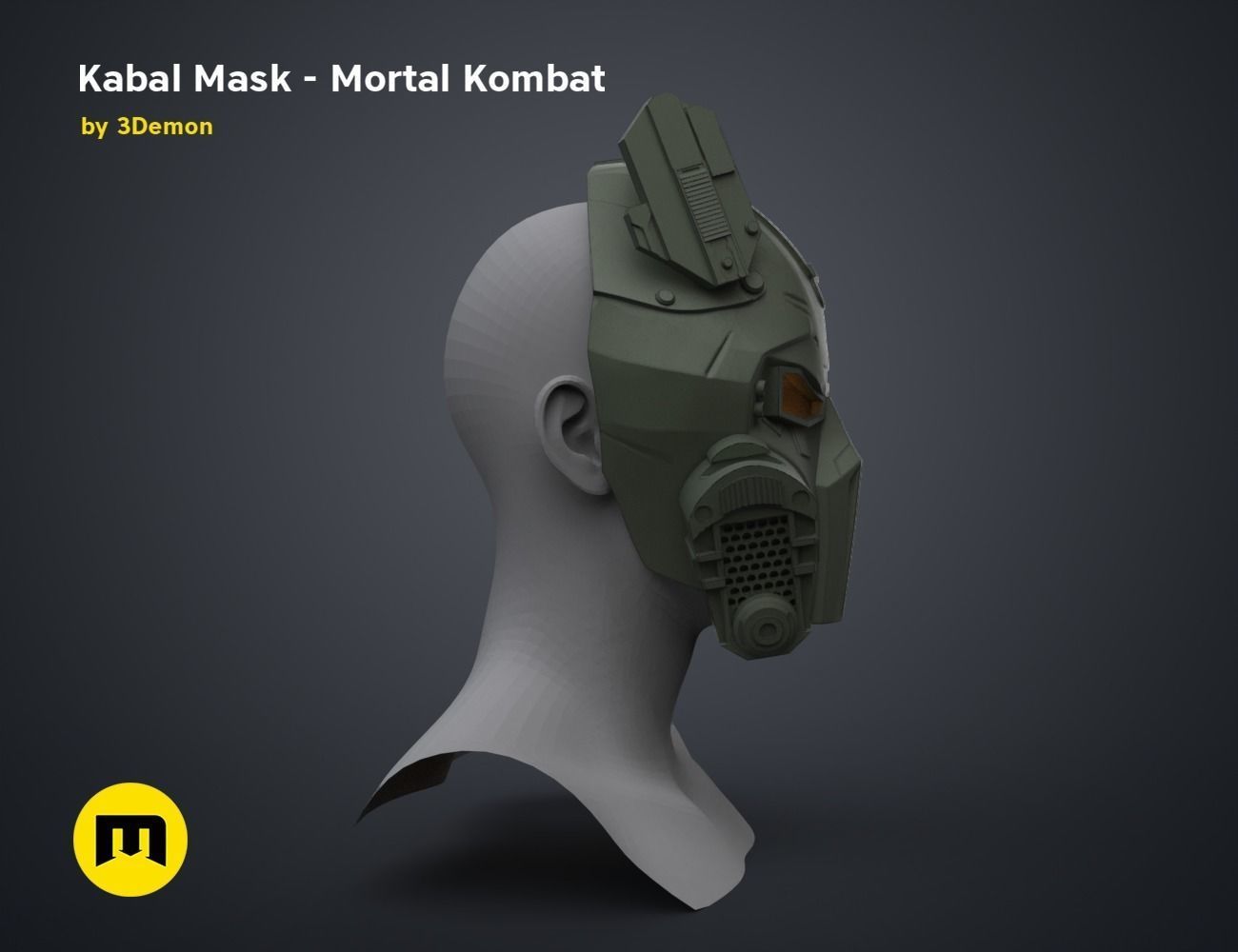 Kabal Mask - Mortal Kombat 3D print model_25