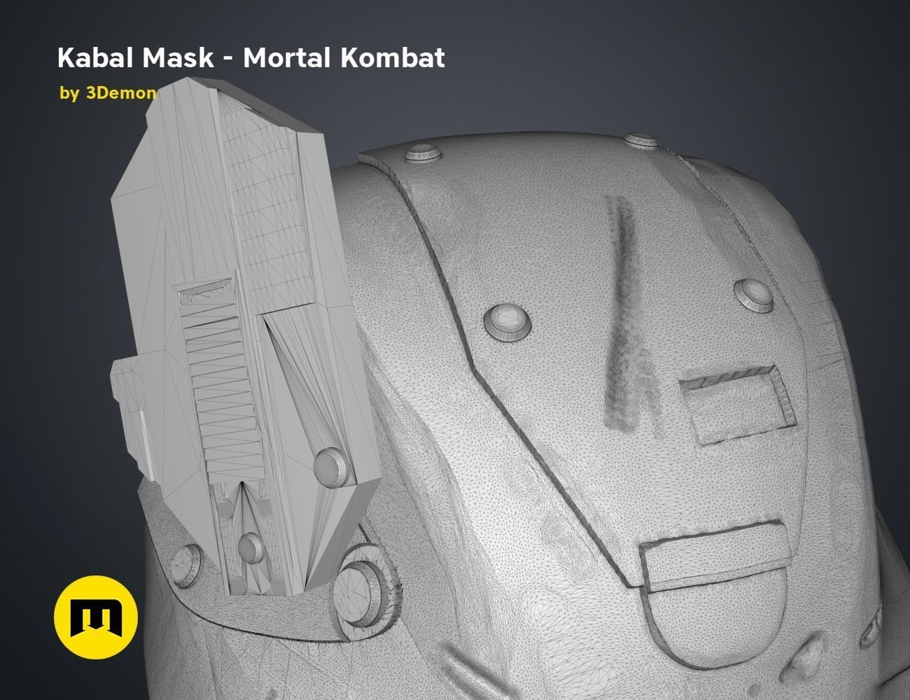 Kabal Mask - Mortal Kombat 3D print model_12