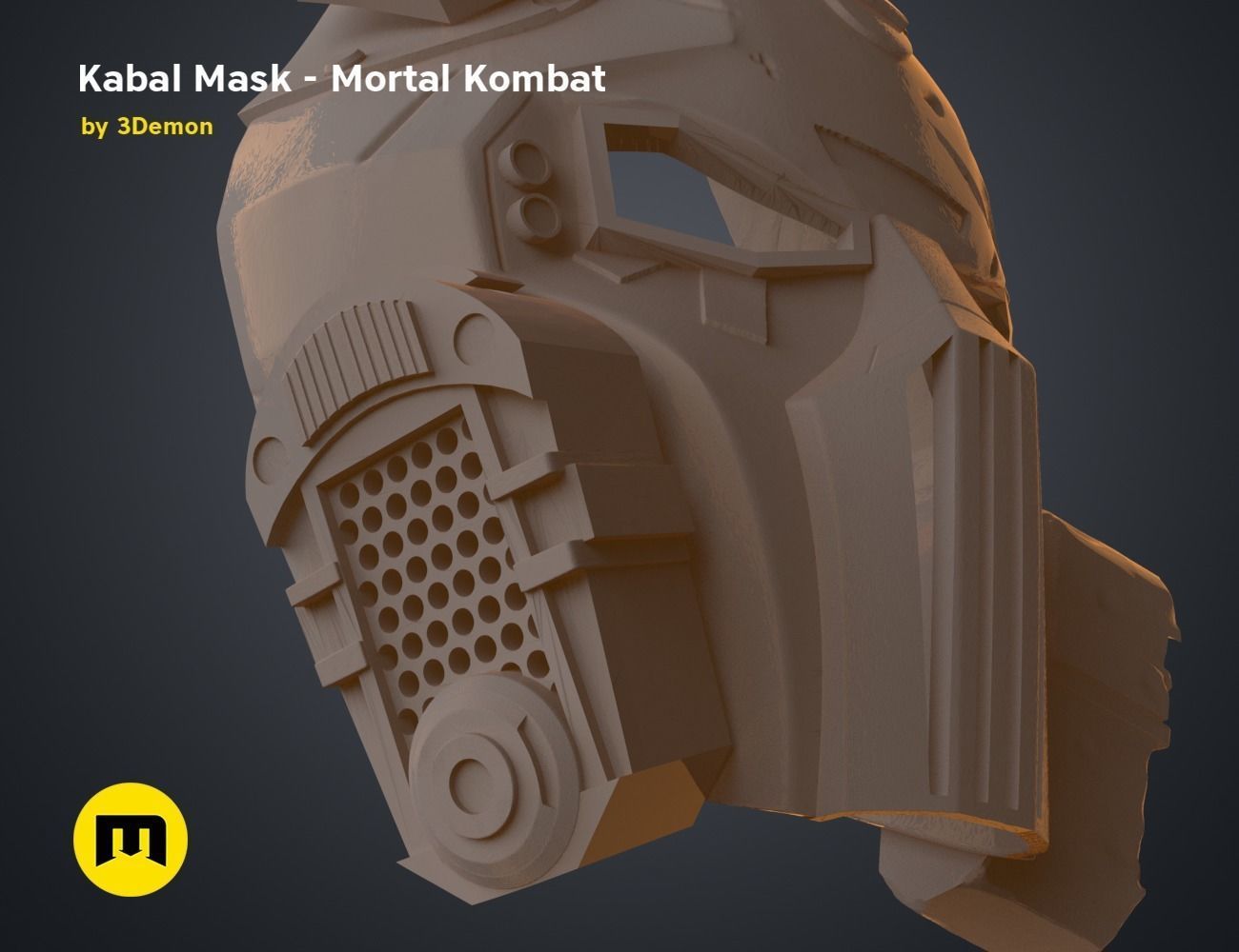 Kabal Mask - Mortal Kombat 3D print model_13