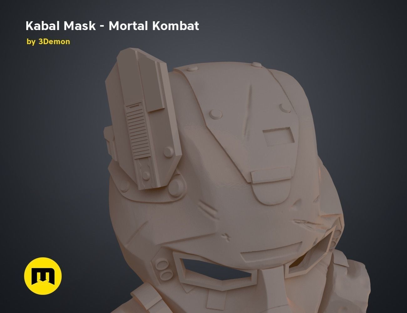 Kabal Mask - Mortal Kombat 3D print model_9